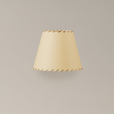 Stitched beige parchment lampshade by Santa & Cole