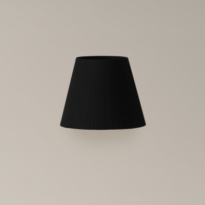 Black ribbon lampshade by Santa & Cole
