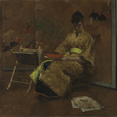 A Girl in Japanese Gown. The Kimono by Santa & Cole