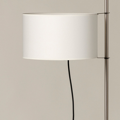 Rotating and height-adjustable white parchment lampshade for nickel structure. by Santa & Cole